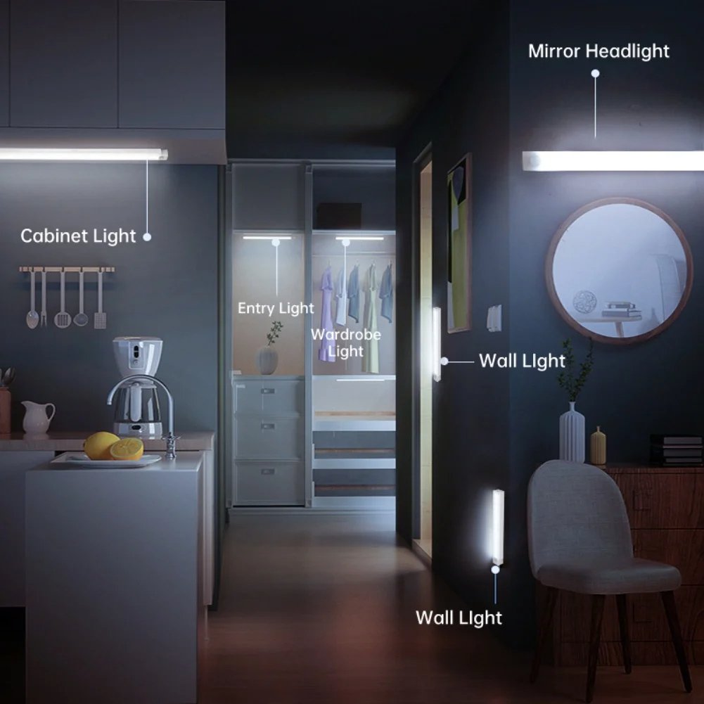 💡 Punch-free Smart Sensor Magnetic Rechargeable LED Lights