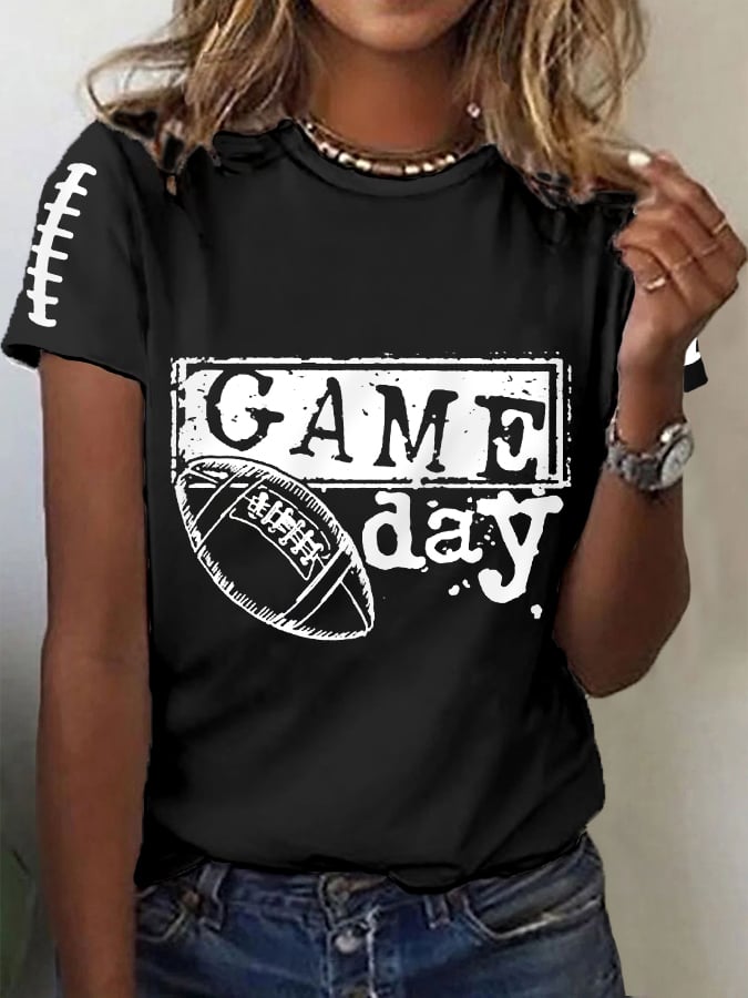 š„Buy 2 Get 5% Offš„Women's Football Fans Lover Gameday Casual Tee