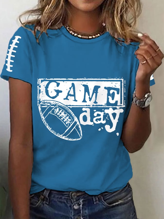 š„Buy 2 Get 5% Offš„Women's Football Fans Lover Gameday Casual Tee