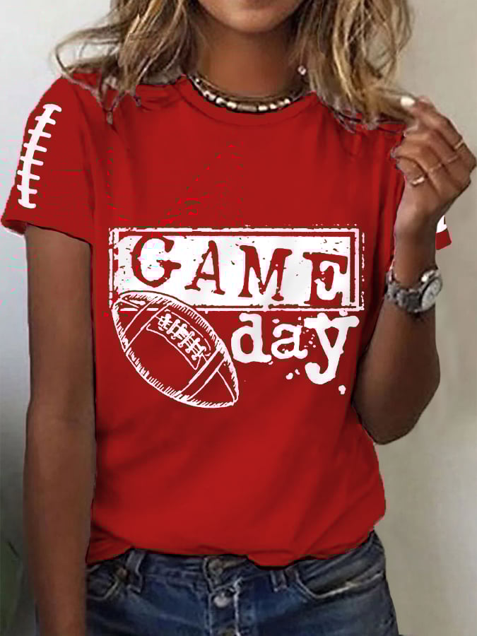 š„Buy 2 Get 5% Offš„Women's Football Fans Lover Gameday Casual Tee