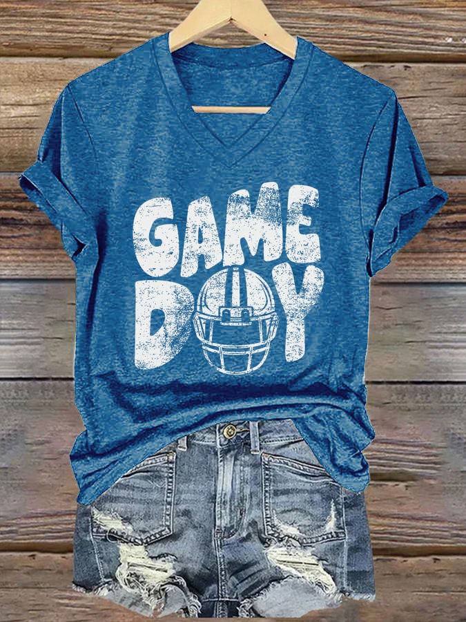 š„Buy 2 Get 5% Offš„Women'S Football Game Day Print Casual T-Shirt
