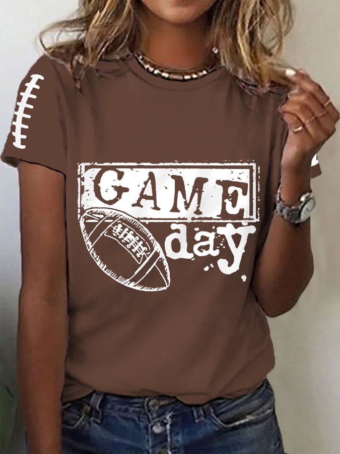 š„Buy 2 Get 5% Offš„Women's Football Fans Lover Gameday Casual Tee