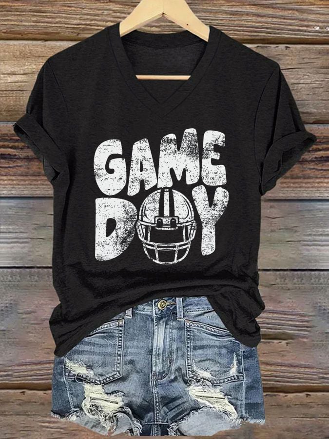 š„Buy 2 Get 5% Offš„Women'S Football Game Day Print Casual T-Shirt