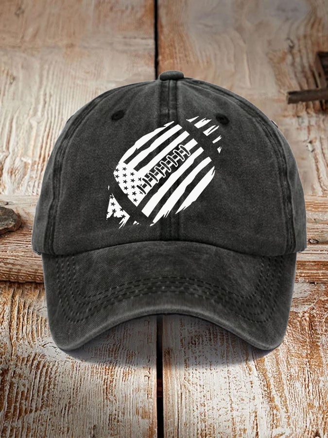 š„Buy 2 Get 5% Offš„Unisex Football Fans Lover Gameday. American Flag Football Hat