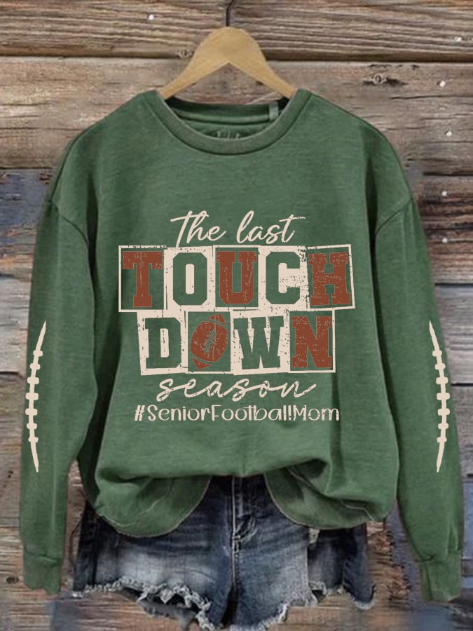 š„Buy 2 Get 5% Offš„Women's The Last Touchdown Season Print Round Neck Sweatshirt