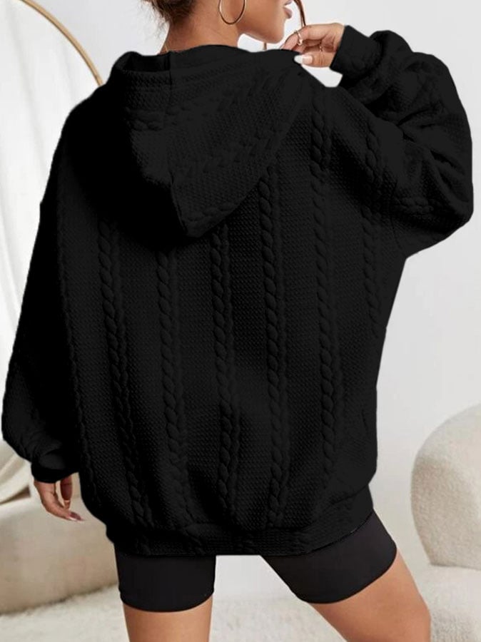 š„Buy 2 Get 5% Offš„Women's Football Lover Casual Cable Hoodie