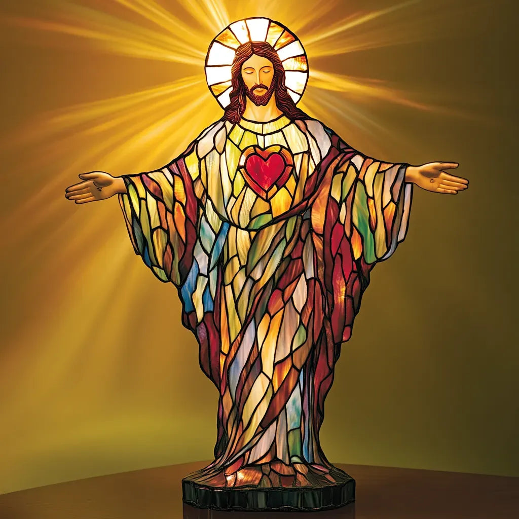Christ Resin Art Lamp