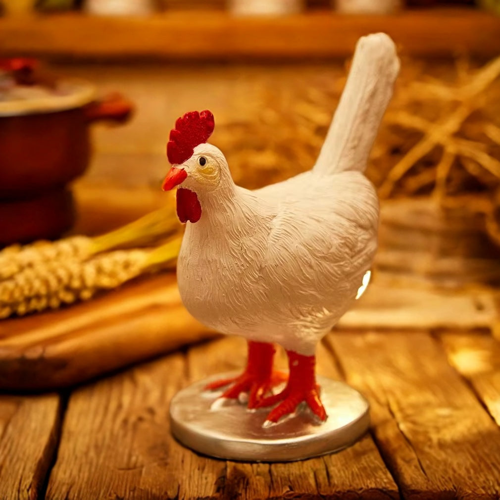 Hen resin art lamp