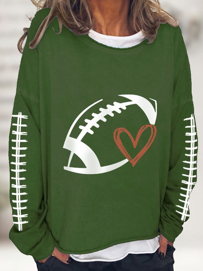 š„Buy 2 Get 5% Offš„Women's Football Love Casual Long-Sleeve T-Shirt