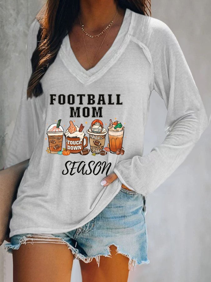 🔥Buy 2 Get 5% Off🔥Women's  Football Mama Season Print T-Shirt