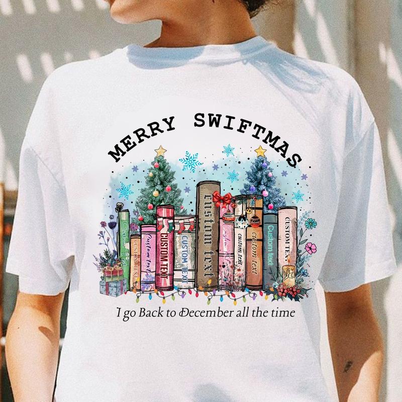 Swiftie Merry Christmas For Booker Book Lover Album Name Song Sweatshirt