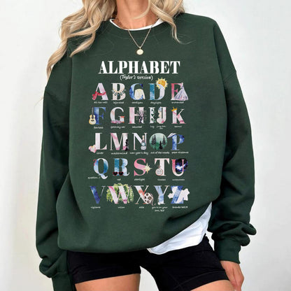 Swiftie Alphabet TayL Version Graphic Back To School TShirt