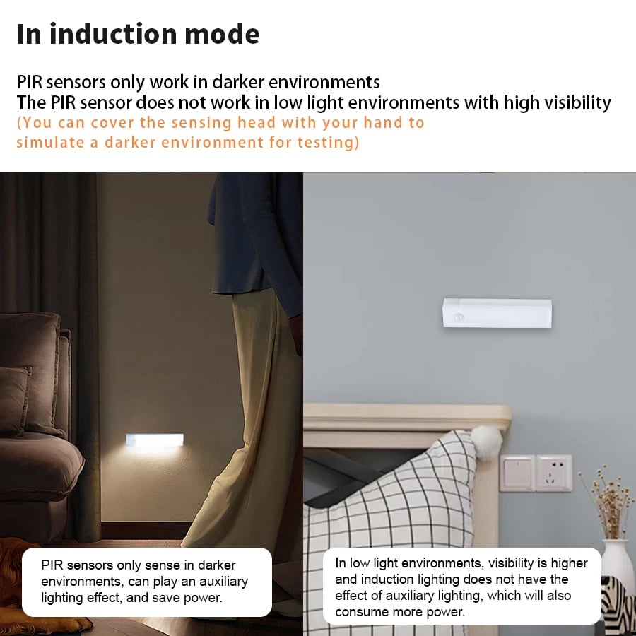 💡 Punch-free Smart Sensor Magnetic Rechargeable LED Lights